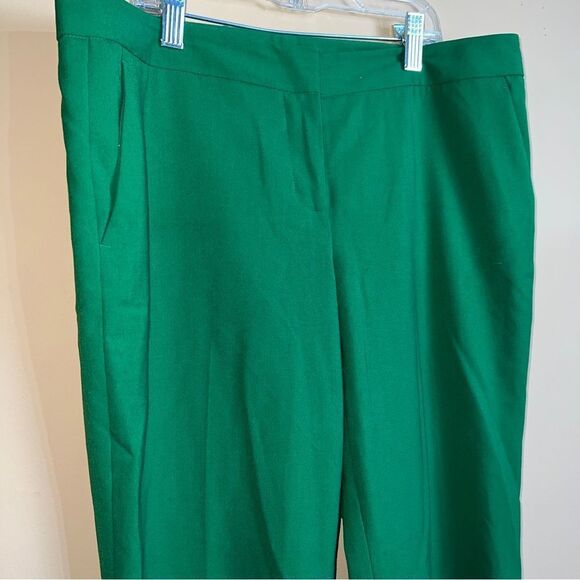 Vince Camuto Green Pleated Slim Leg Fit Ankle Dress Pants Size 6 - Picture 3 of 11